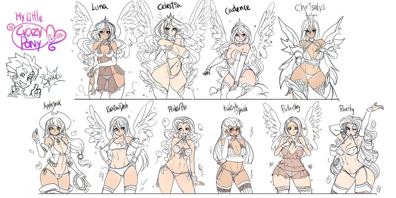 applejackfluttershypinkie-pieprincess-cadanceprincess-celestiaprincess-lunaqueen-chrysalisrainbow-dashrarityspiketwilight-sparkle