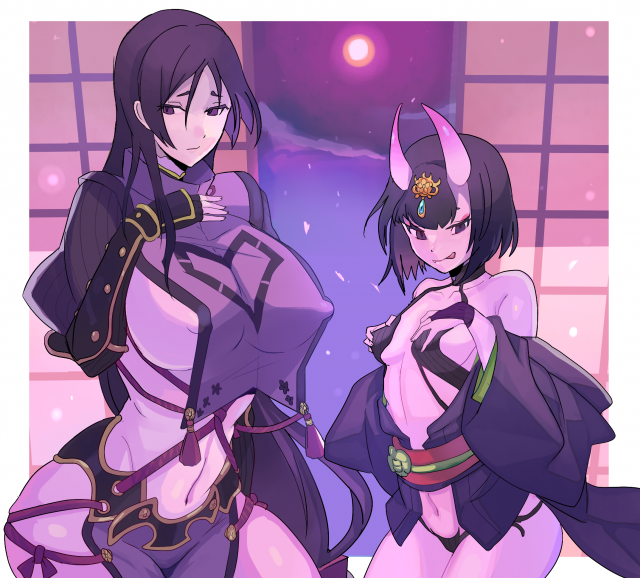 minamoto no raikou (fate grand order)+shuten douji (fate grand order)