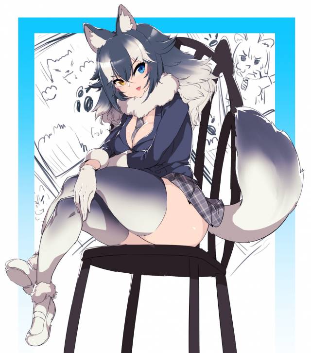 grey wolf (kemono friends)