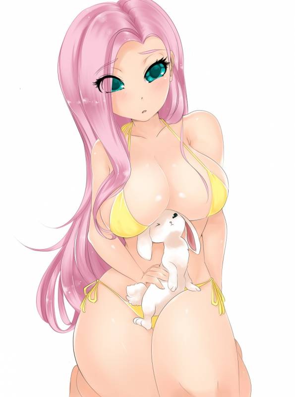 angel bunny+fluttershy