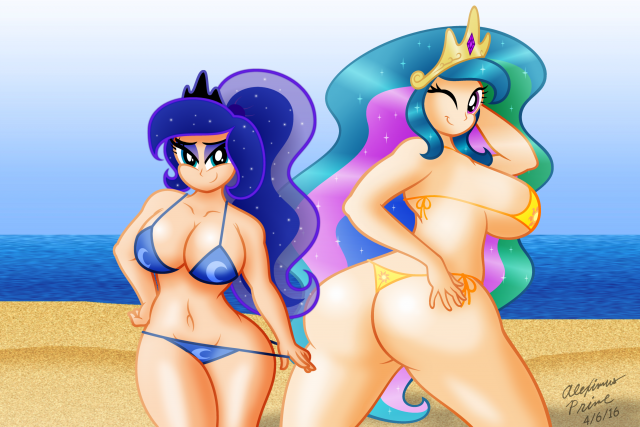 princess celestia+princess luna