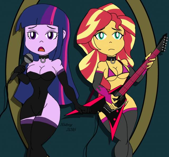 sunset shimmer+twilight sparkle