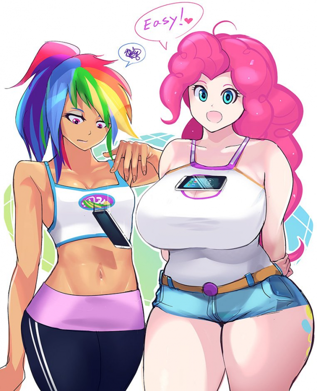 pinkie pie+rainbow dash