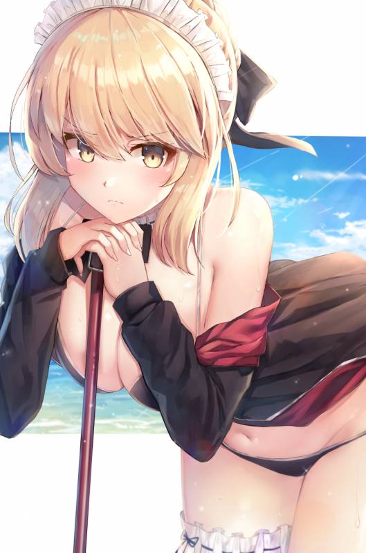 artoria pendragon (all)+artoria pendragon (swimsuit rider alter)