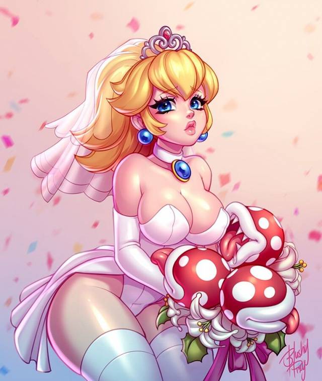 piranha plant+princess peach