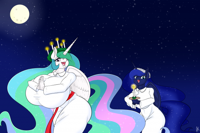 princess celestia+princess luna