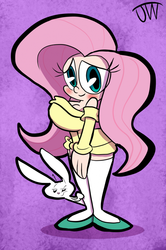 angel bunny+fluttershy