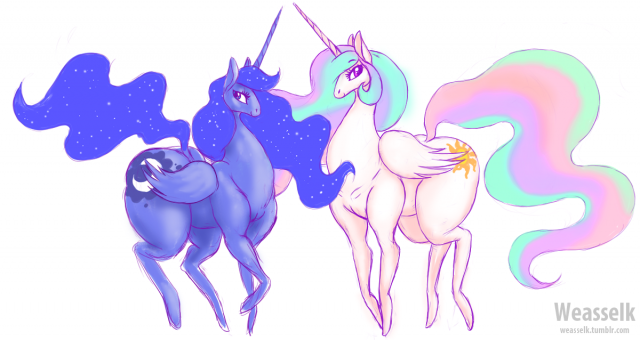 princess celestia+princess luna