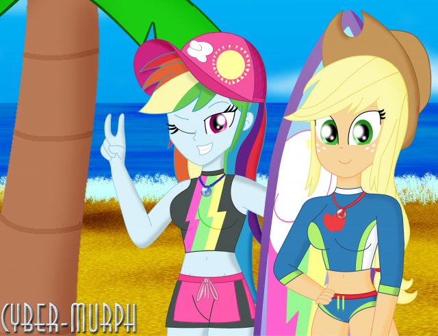 applejack+rainbow dash