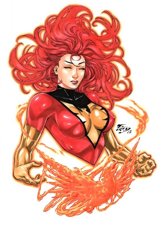 jean grey+phoenix (x-men)