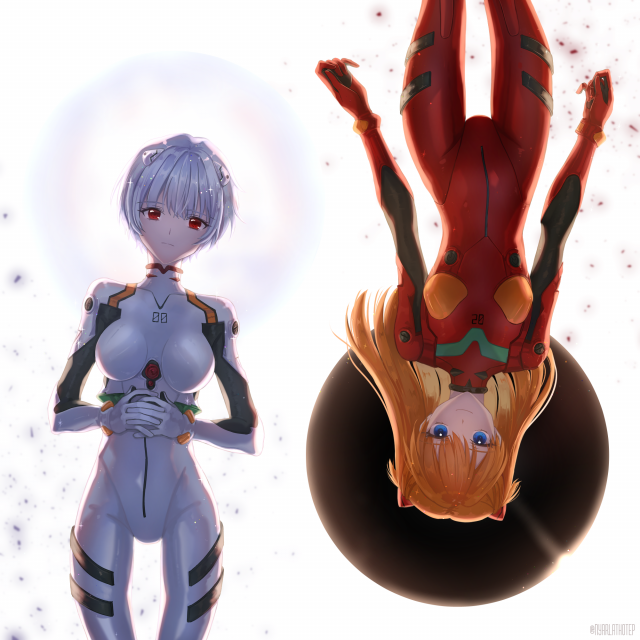 ayanami rei+soryu asuka langley