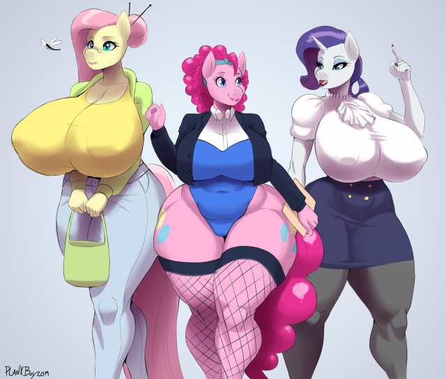 fluttershy+pinkie pie+rarity