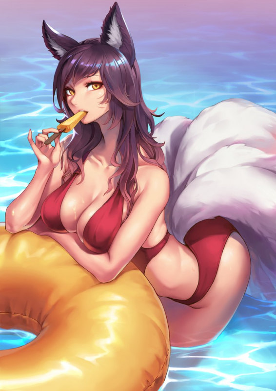 ahri+pool party ahri