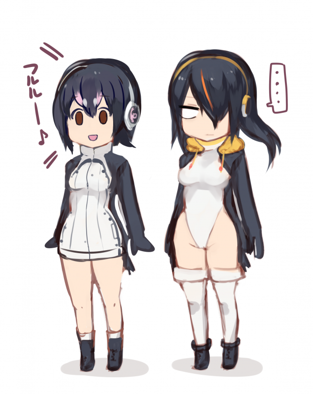 emperor penguin (kemono friends)+humboldt penguin (kemono friends)