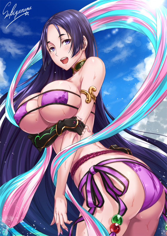 minamoto no raikou (fate grand order)+minamoto no raikou (swimsuit lancer) (fate)