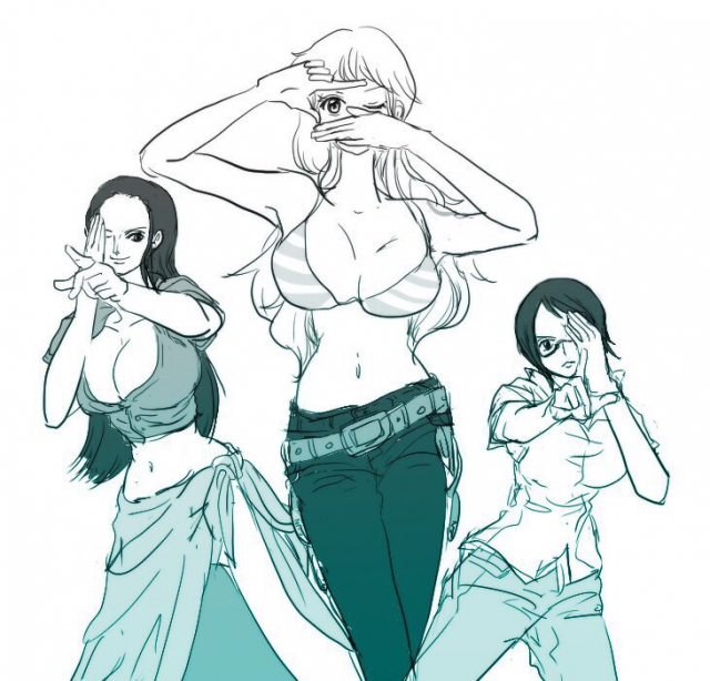 nami (one piece)+nico robin+tashigi