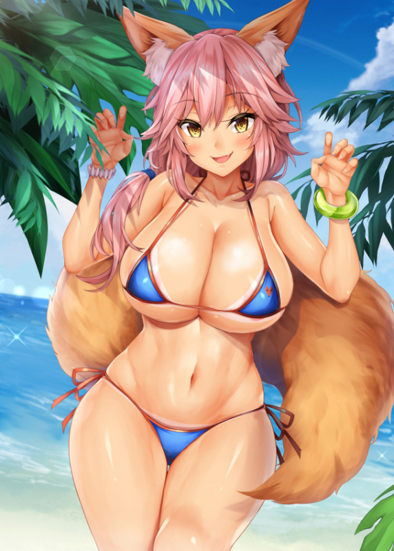 tamamo (fate) (all)+tamamo no mae (fate)+tamamo no mae (swimsuit lancer) (fate)