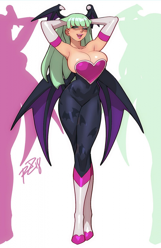 morrigan aensland+rouge the bat