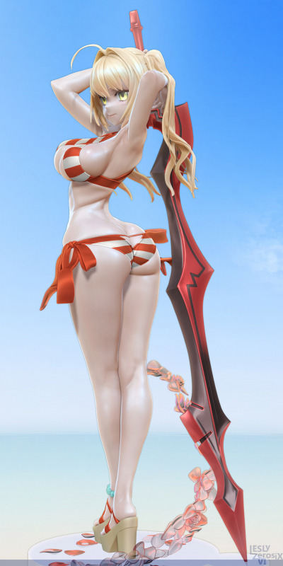 nero claudius (fate) (all)+nero claudius (swimsuit caster) (fate)