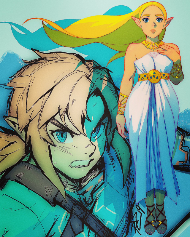 link+princess zelda