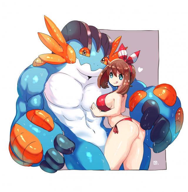 haruka (pokemon)+mega swampert+swampert