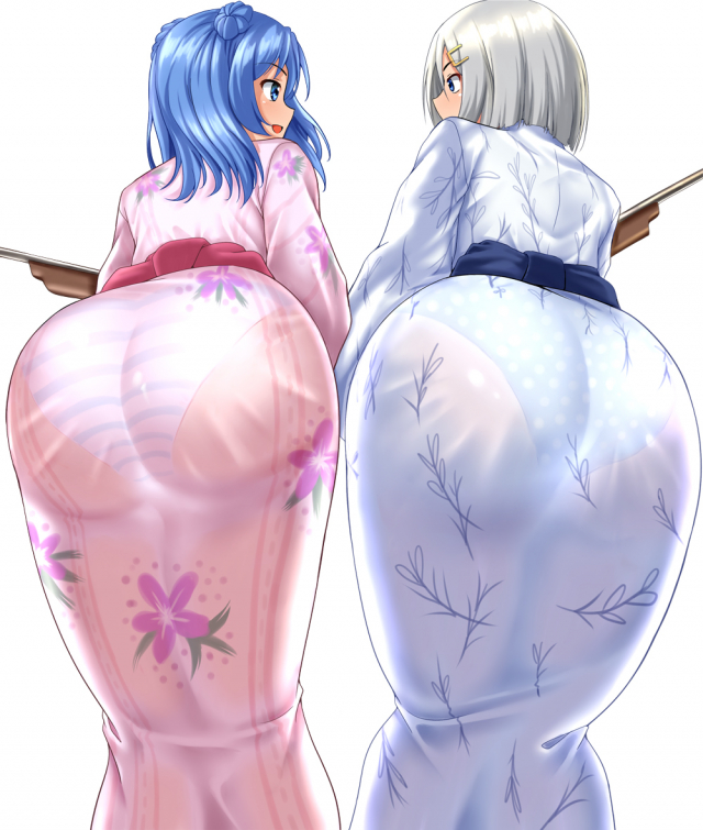 hamakaze (kantai collection)+urakaze (kantai collection)